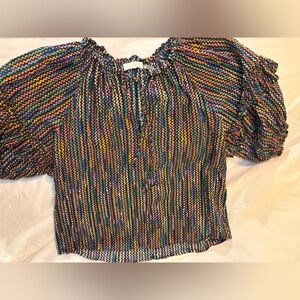 Ramy Brook New York Eugenia Multicolor Patterned Top Size Medium
